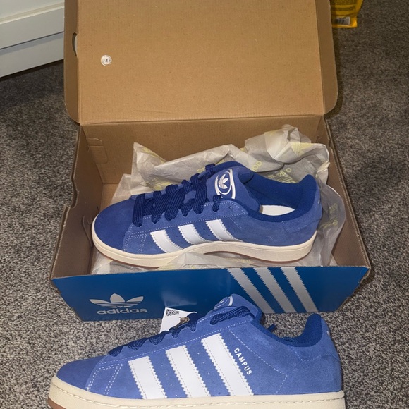 adidas gazelle silver green womens Adidas Campus ADV Shoes - Team Royal Blue / FTWR White / Gold Metallic main image 0